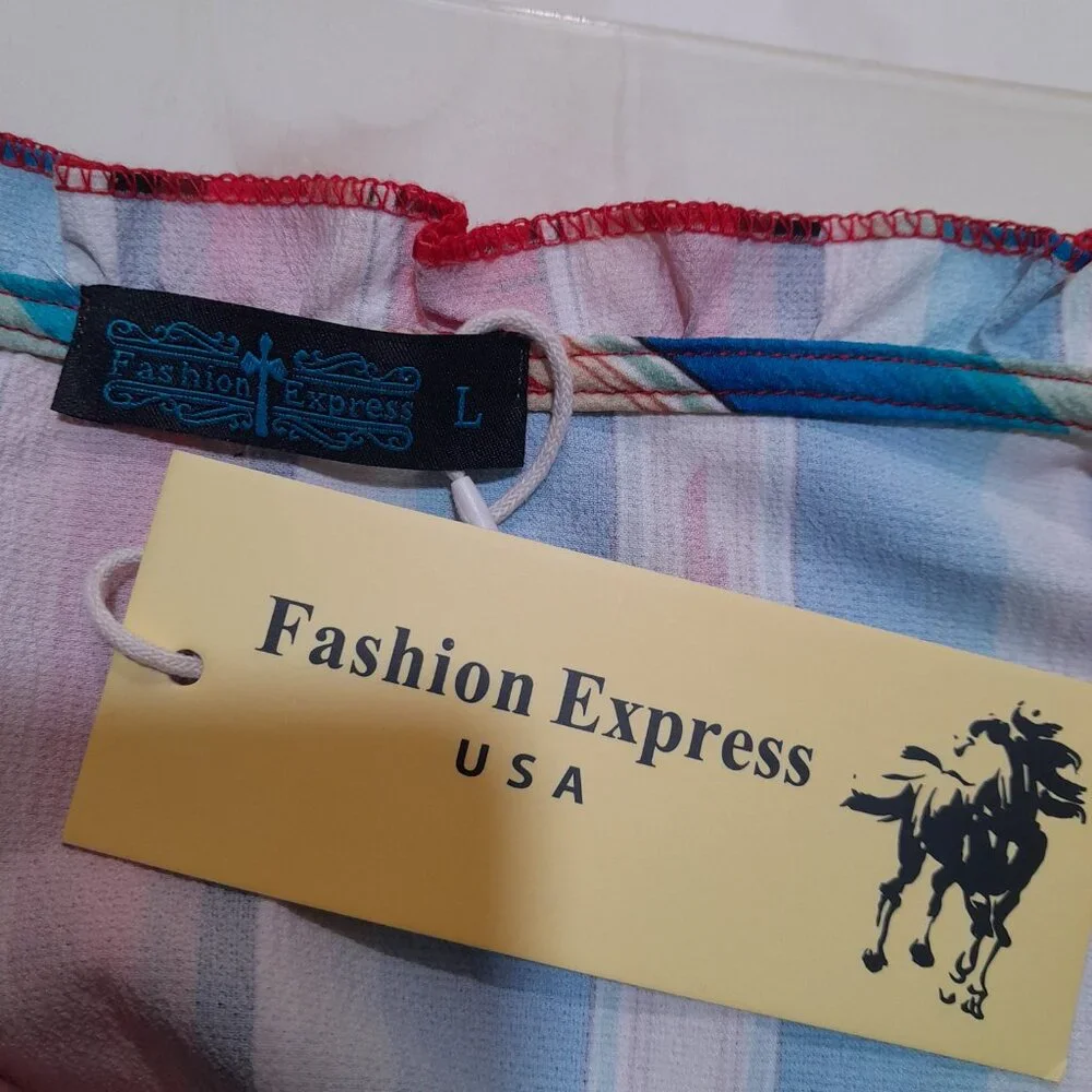 NWT FASHION EXPRESS Women's Jumpsuit Cavenders Western Wear Size L - Picture 5 of 10